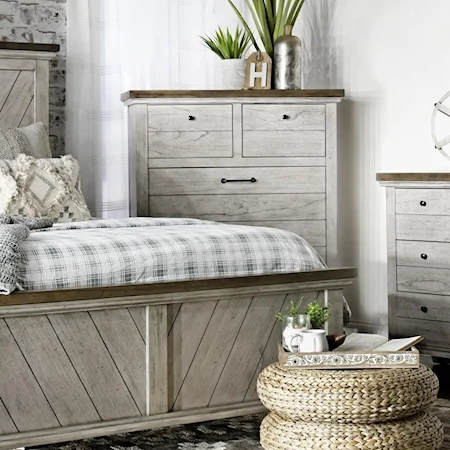 Farmhouse Five Drawer Chest